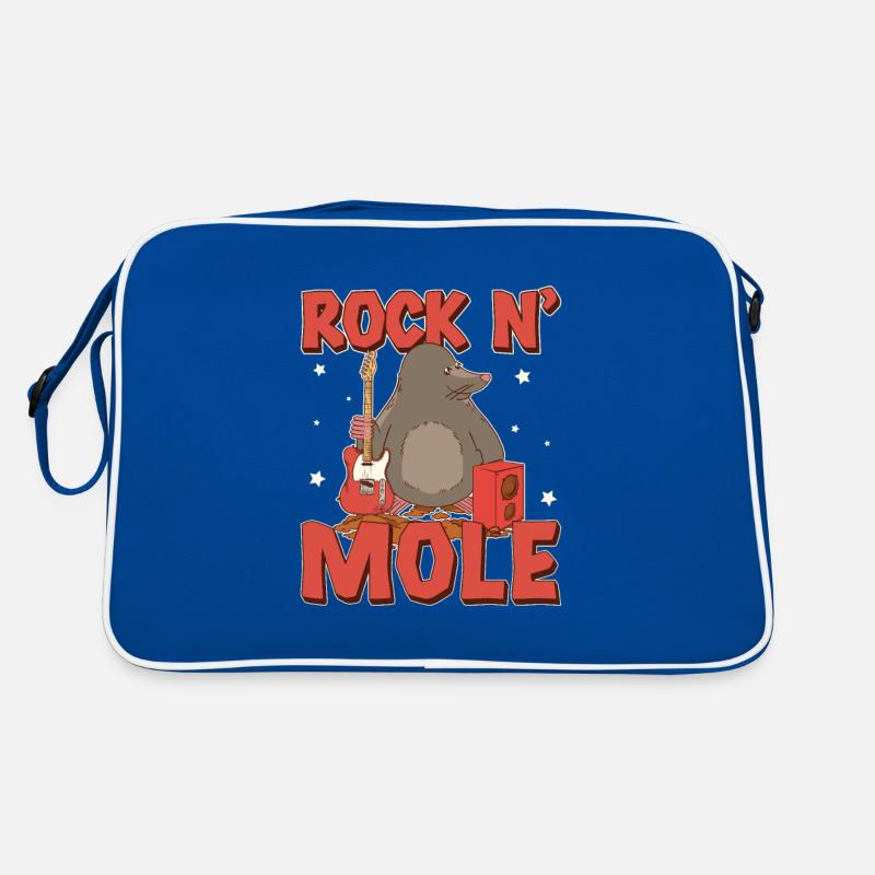 Funny Mole Rat Rock N' Mole For Mole Puns Lover Retro Tasche