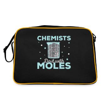 Funny Chemists Do It With Moles For Chemistry Mole - Retro Bag - black/gold - Back