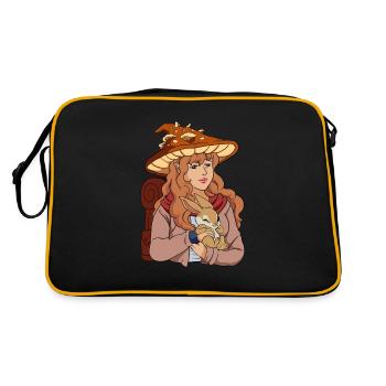 Cottagecore Woman - Retro Bag - black/gold - Back