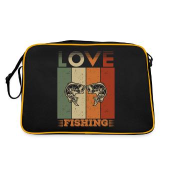 J’adore la pêche - - Sac Retro - noir/or - Dos