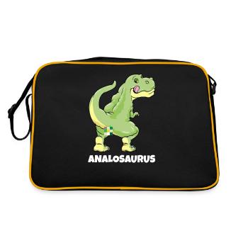Funny Lgbt Gay Lesbian Pervert Gift Idea - Retro Bag - black/gold - Back