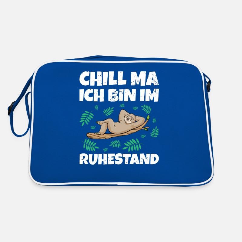 Faultier Rentner Ruhestand Rente Geschenkidee Retro Tasche