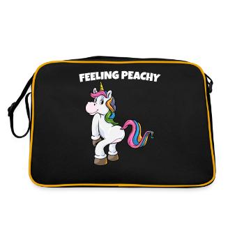 Feelin Peaches Licorne Drôles de dictons - Sac Retro - noir/or - Dos
