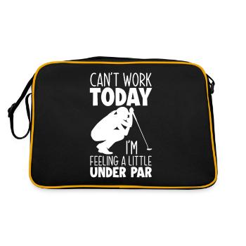 Golf Golfer Golf Sports Cadeau - Sac Retro - noir/or - Dos