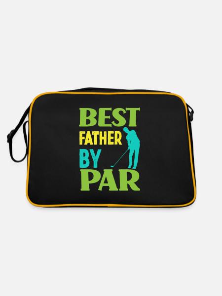 Meilleur père golfeur de golf - Sac Retro - noir/or - Dos