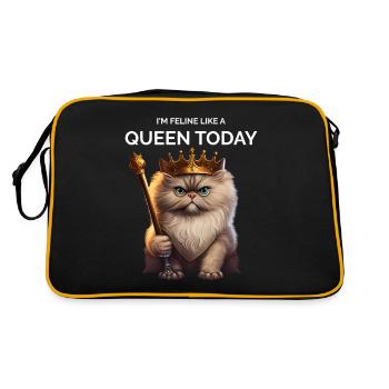 Reine des chats Perse Reine des chats - Sac Retro - noir/or - Dos