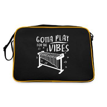 Awesome Gotta Play For The Vibes Ein - Retro Tasche - Schwarz/Gold - Hinten
