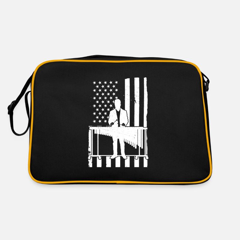 Fantastische amerikanische Flagge eines - Retro Tasche - Schwarz/Gold