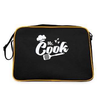 M. Cook avec chapeau de chef et cuisinier spatule - Sac Retro - noir/or - Dos