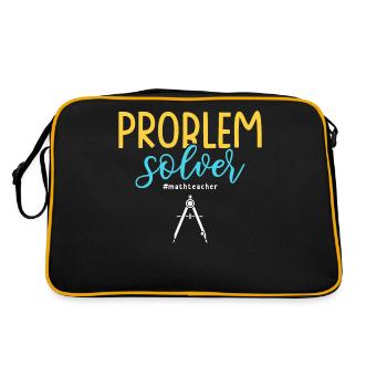 Résolveur de problèmes #mathteacher professeur de mathématiques - Sac Retro - noir/or - Dos