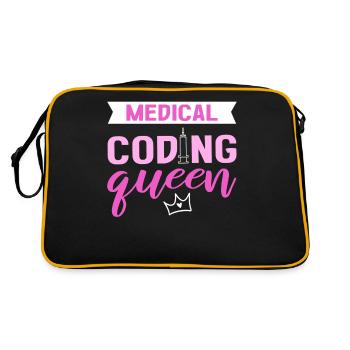Medical Coding Queen Clinical Coder Medical Coder - Retro Bag - black/gold - Back