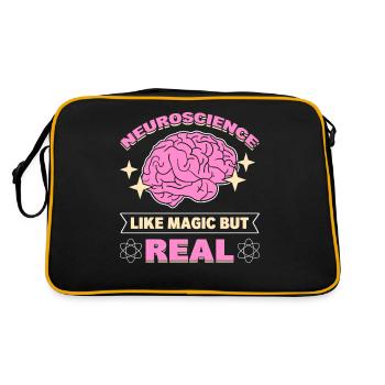 Neuroscience Like Magic But Real Neuroscientist - Retro Bag - black/gold - Back