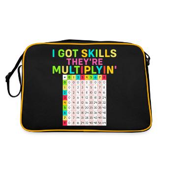 J’ai des compétences qu’ils multiplient professeur de mathématiques - Sac Retro - noir/or - Dos