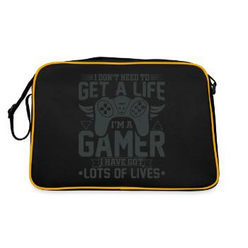 Gamer gaming gaming computer game controller - Retro Bag - black/gold - Back