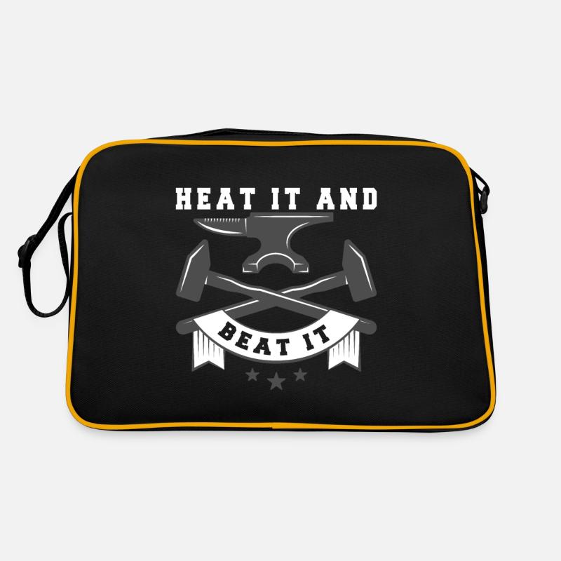 Lustiger Schmied Spruch & Schmieden Retro Tasche