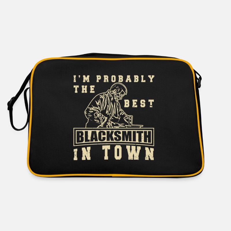 Lustiger Schmied Spruch & Schmieden Retro Tasche