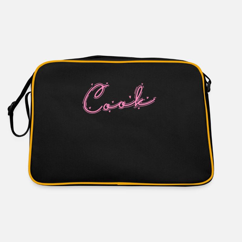 Cook Chefkoch Hobby Essen Küche - Retro Tasche - Schwarz/Gold