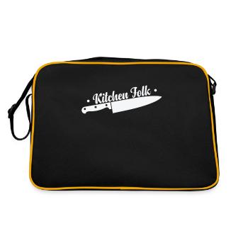 Kitchen Folk Kitchen Knives Cook Hobby Food - Retro Bag - black/gold - Back