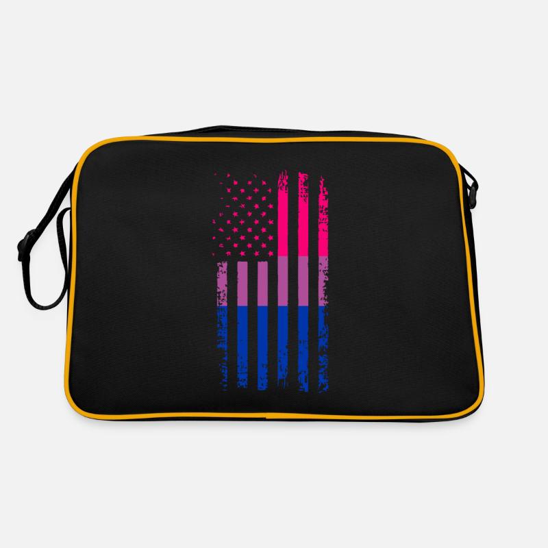 Bisexual Pride Flagge Geschenk Retro Tasche