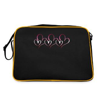 Cadeau du drapeau de la fierté lesbienne lesbienne - Sac Retro - noir/or - Dos