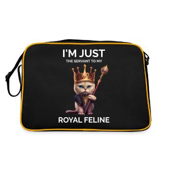 Sarcastic Cat Saying - Retro Bag - black/gold - Back