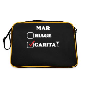 Mariage Margarita Margaritas Cocktail Boisson - Sac Retro - noir/or - Dos
