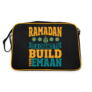 Ramadan Ramadan Moubarak islam islamique Ramadan islam - Sac Retro - noir/or - Dos