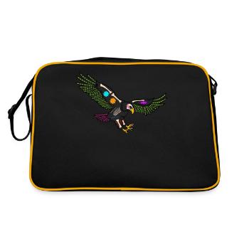Jour des morts aigle coloré mexicain - Sac Retro - noir/or - Dos