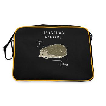 Hérisson animal de compagnie - Sac Retro - noir/or - Dos