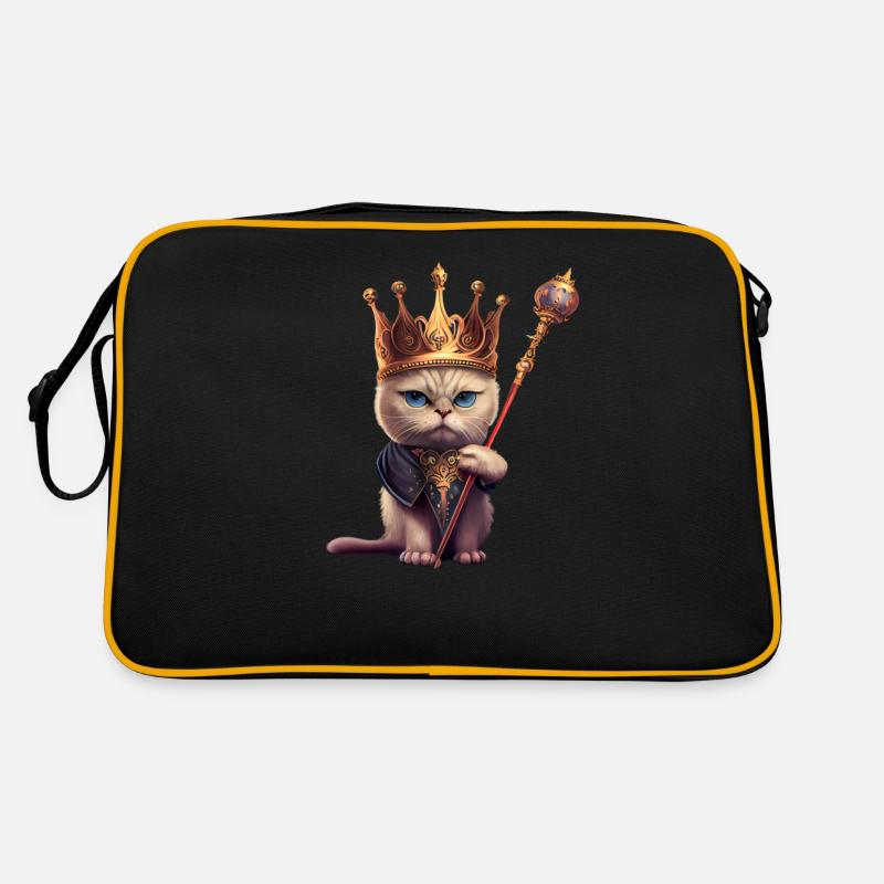 Crown Cat Lover Retro Bag