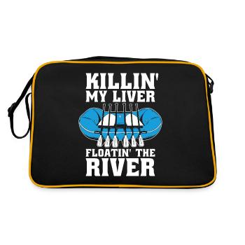 Rafting Killin' My Liver Floatin' River Rafting - Sac Retro - noir/or - Dos