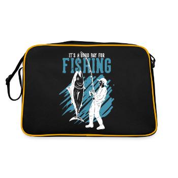 It's a good day for fishing - - Retro Bag - black/gold - Back