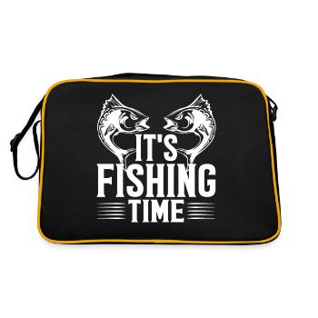 Il est temps de pêcher - - Sac Retro - noir/or - Dos