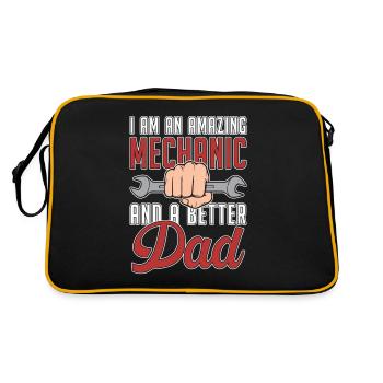 Mechanic Men Dad Car Mechanic - Retro Bag - black/gold - Back