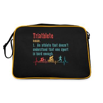 Triathlon Triathlete An Athlete That Competition - Retro Bag - black/gold - Back