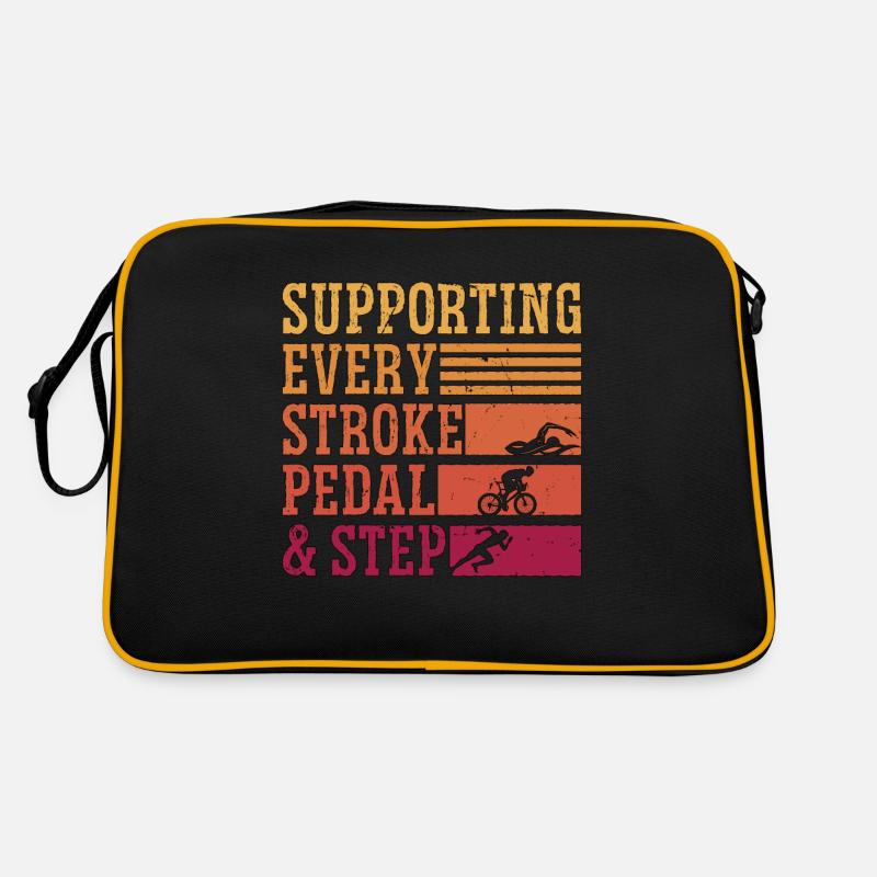 Triathlon Supporting Every Stroke Pedal & Training Retro Tasche