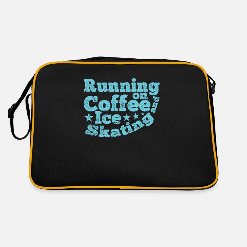 Running on Coffee and Ice Skating Eisbahn Retro Bag