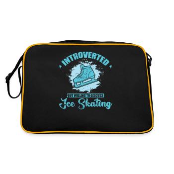 Introverted but willing to discuss Ice Skating - Retro Bag - black/gold - Back