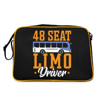 48 Limo Driver Bus Driver School Bus Driver - Retro Tasche - Schwarz/Gold - Hinten