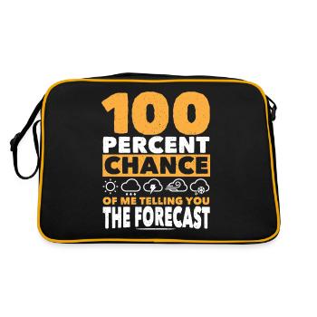 Vous dire les prévisions météorologue météorologie - Sac Retro - noir/or - Dos