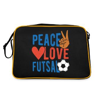 Peace Love Futsal Indoor Football - Retro Bag - black/gold - Back