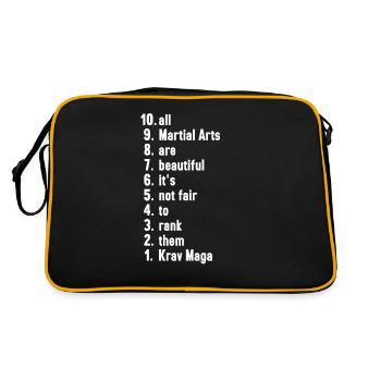 Krav Maga Artiste Martial Arts Martiaux Cadeau - Sac Retro - noir/or - Dos