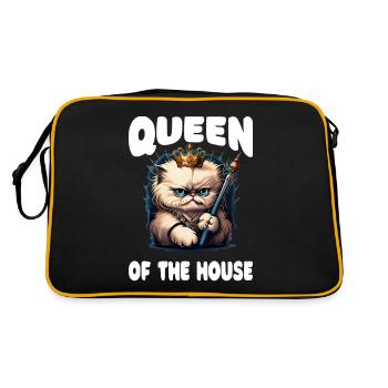 Sarcastic Cat - Retro Bag - black/gold - Back