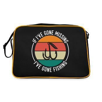 Quand j’ai disparu, je suis allé pêcher - Sac Retro - noir/or - Dos