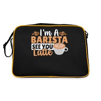 Barista Coffee Espresso Caféine Café - Sac Retro - noir/or - Dos
