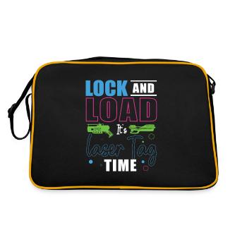 Lock and load laser tag — time for laser tag - Retro Bag - black/gold - Back