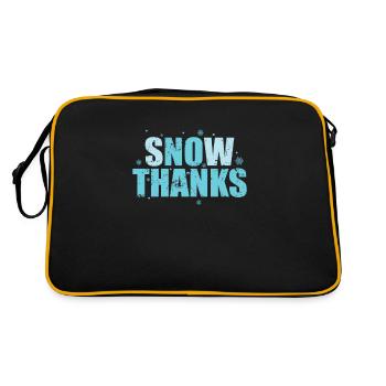 Neige Merci, non Merci Schnee Winter - Sac Retro - noir/or - Dos