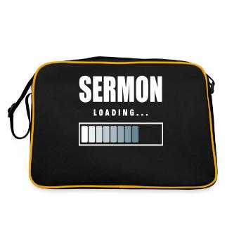 Pfarrer Pastor Zeromonie Lädt - Retro Tasche - Schwarz/Gold - Hinten