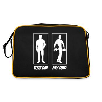 Ton papa mon papa fitness papa - Sac Retro - noir/or - Dos