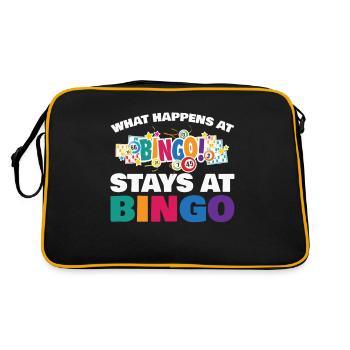 Was Passiert Bingo Bleibt Bei Bingo Für Alle Bingo - Retro Tasche - Schwarz/Gold - Hinten